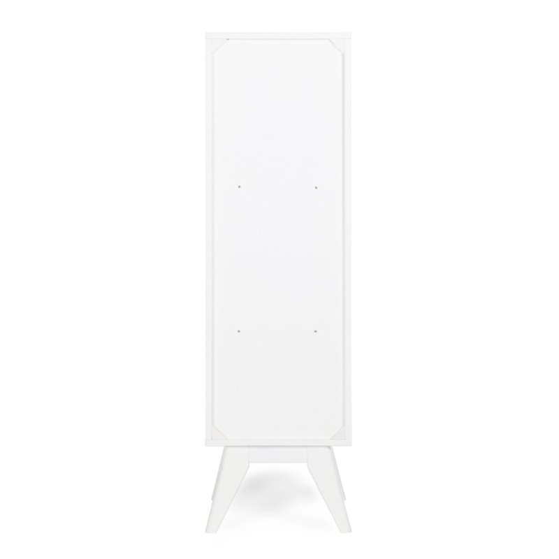Pemberly Row Bathroom Tower with Tempered Glass in Pure White