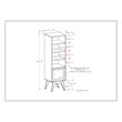 Pemberly Row Bathroom Tower with Tempered Glass in Pure White