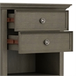 Pemberly Row 24 Inch Transitional Bedside Table with Drawers in Farmhouse Gray