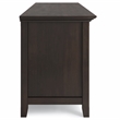 Pemberly Row 72 Inch Transitional TV Stand in Brunette Brown with Storage