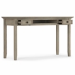 Pemberly Row Solid Wood 54 Inch Desk in Distressed Gray with Storage