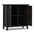 Pemberly Row 37 Inch 2 Door Storage Cabinet Solid Wood Hickory Brown