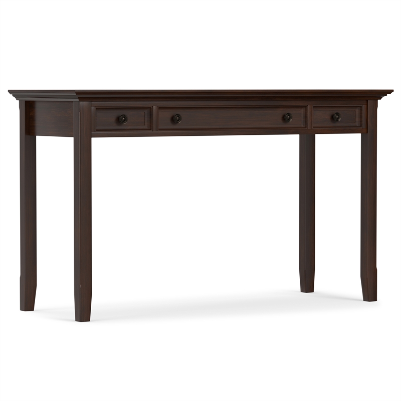 Pemberly Row 54 Inch Desk and 30 Inch Bookcase Russet Brown Set of 2