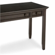 Pemberly Row Solid Wood Transitional Desk with Two Bookcases in Hickory Brown