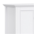 Pemberly Row Solid Wood Wide 4 Door Storage Cabinet in White
