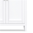 Pemberly Row Solid Wood Wide 4 Door Storage Cabinet in White
