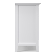 Pemberly Row Solid Wood Wide 4 Door Storage Cabinet in White