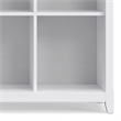 Pemberly Row Solid Wood 8-Cube Storage Sofa Table in White