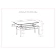 Pemberly Row Solid Wood Lift-Top Coffee Table in Russet Brown