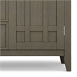 Pemberly Row Solid Wood Sideboard Buffet with Wine Rack in Farmhouse Gray