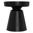 Pemberly Row Mango Wood Round Accent Table in Black