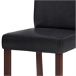 Pemberly Row 9Pc Dining Set with Black Faux Leather Chairs and Wood Table