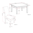 Pemberly Row 9Pc Dining Set with Black Faux Leather Chairs and Wood Table