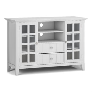 Pemberly Row Rustic Solid Wood TV Media Stand for TVs Up to 55&quot White