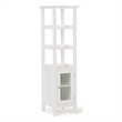 Pemberly Row Bath Storage Tower Cabinet with Shelves in Pure White