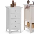 Pemberly Row 32 Inch Four Drawer Bath Cabinet in Pure White Finish