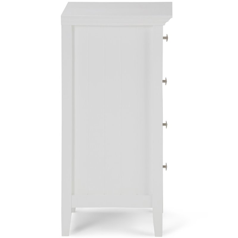 Pemberly Row 32 Inch Four Drawer Bath Cabinet in Pure White Finish