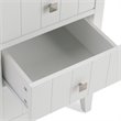 Pemberly Row 32 Inch Four Drawer Bath Cabinet in Pure White Finish