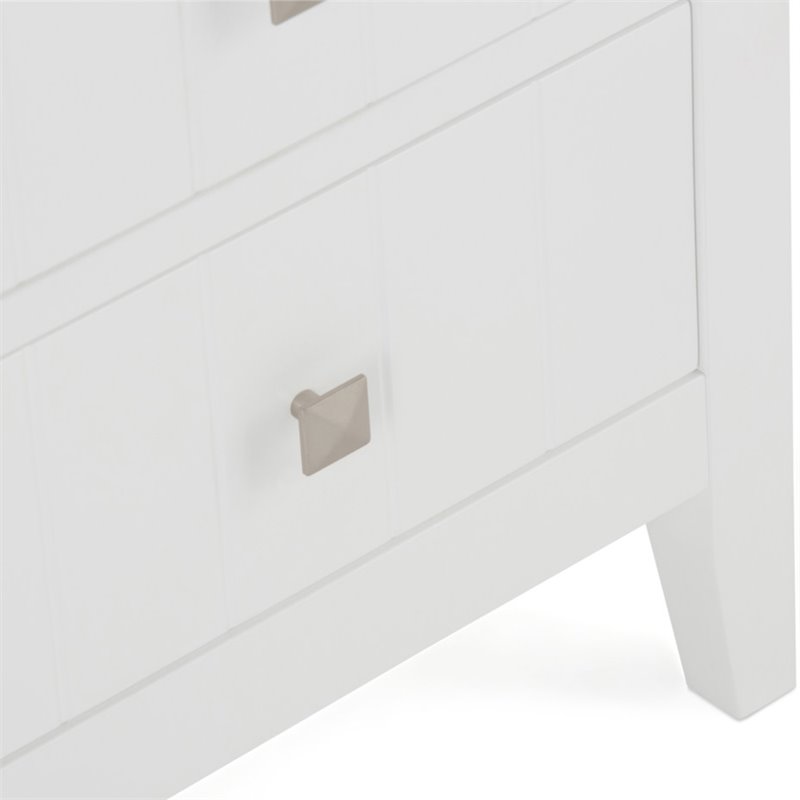 Pemberly Row 32 Inch Four Drawer Bath Cabinet in Pure White Finish