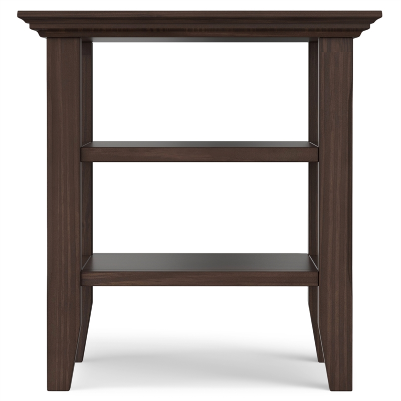 Pemberly Row Wood Transitional End Table in Warm Walnut Brown