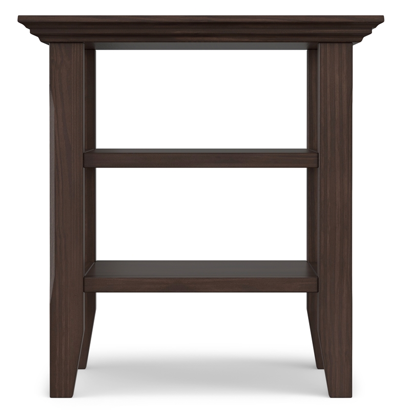 Pemberly Row Wood Transitional End Table in Warm Walnut Brown