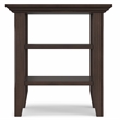 Pemberly Row Wood Transitional End Table in Warm Walnut Brown