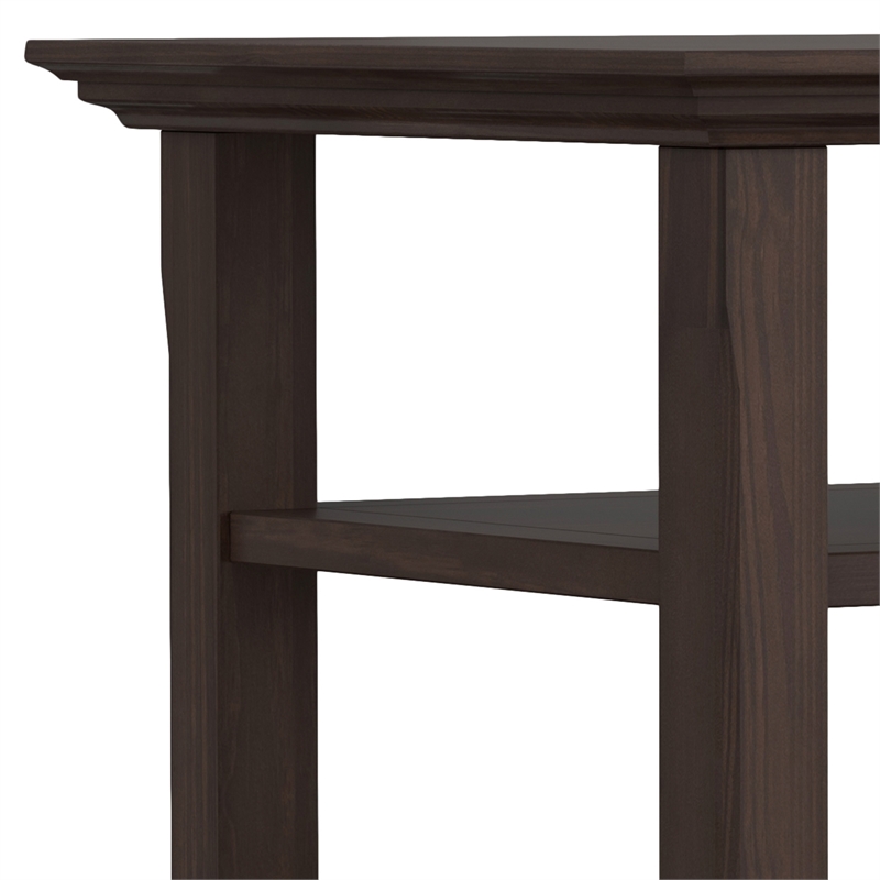 Pemberly Row Wood Transitional End Table in Warm Walnut Brown