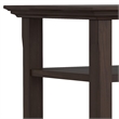 Pemberly Row Wood Transitional End Table in Warm Walnut Brown