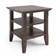 Pemberly Row Wood Transitional End Table in Warm Walnut Brown