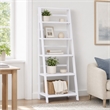 Pemberly Row Solid Wood Transitional Bookcase with White Finish