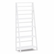 Pemberly Row Solid Wood Transitional Bookcase with White Finish
