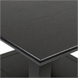 Pemberly Row Transitional End Table with Shelves in Black Wood