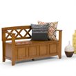 Pemberly Row 48 in Solid Pine Entryway Bench in Light Avalon Brown