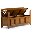 Pemberly Row 48 in Solid Pine Entryway Bench in Light Avalon Brown