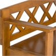 Pemberly Row 48 in Solid Pine Entryway Bench in Light Avalon Brown