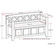 Pemberly Row 48 in Solid Pine Entryway Bench in Light Avalon Brown