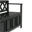 Pemberly Row 48 in Solid Pine Entryway Bench in Black