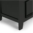 Pemberly Row 48 in Solid Pine Entryway Bench in Black