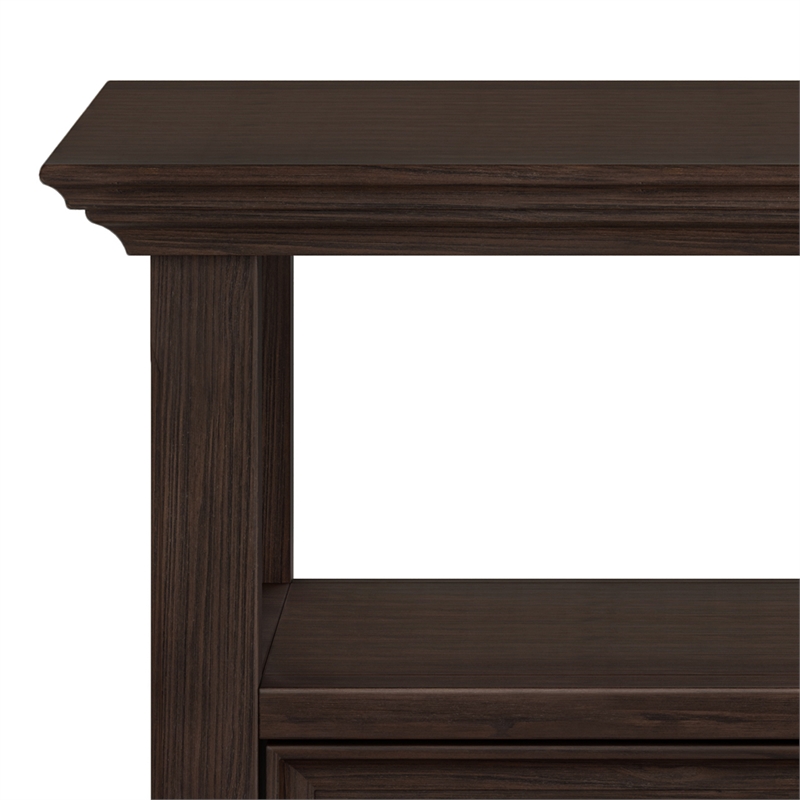 Pemberly Row 19 in Square End Table with Drawer in Farmhouse Brown