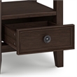 Pemberly Row 19 in Square End Table with Drawer in Farmhouse Brown
