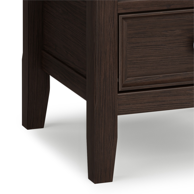 Pemberly Row 19 in Square End Table with Drawer in Farmhouse Brown