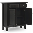 Pemberly Row Transitional Solid Wood Entryway Cabinet in Hickory Brown