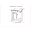 Pemberly Row Transitional Solid Wood Entryway Cabinet in Hickory Brown