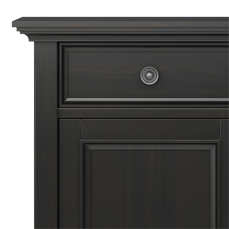 Pemberly Row Transitional Solid Wood Entryway Cabinet in Hickory Brown