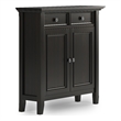 Pemberly Row Transitional Solid Wood Entryway Cabinet in Hickory Brown