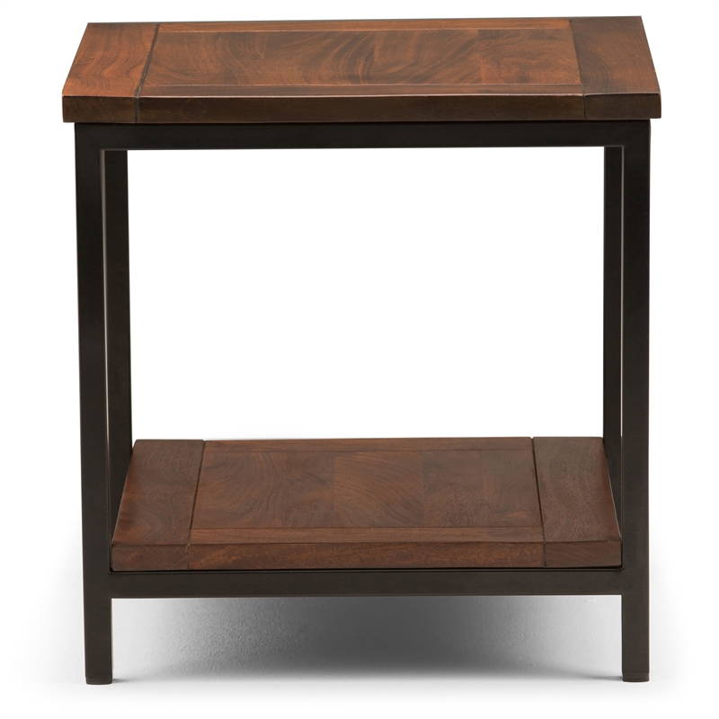Pemberly Row 3-Piece Mango Wood Coffee Table Set in Cognac Brown