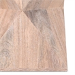 Pemberly Row Triangle Geometric Mango Wood Side Table in Cerused Natural