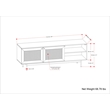 Pemberly Row Mango Wood TV Media Stand in Natural Finish for TVs up to 65