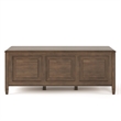 Pemberly Row Storage Bench and Cabinet Bundle in Natural Aged Brown Solid Wood
