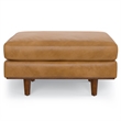 Pemberly Row Morrison Mid-Century Modern Leather Sofa Set in Sienna
